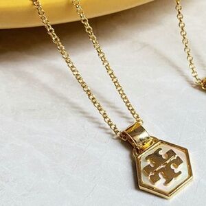 Tory Burch Gold Pendant Necklace